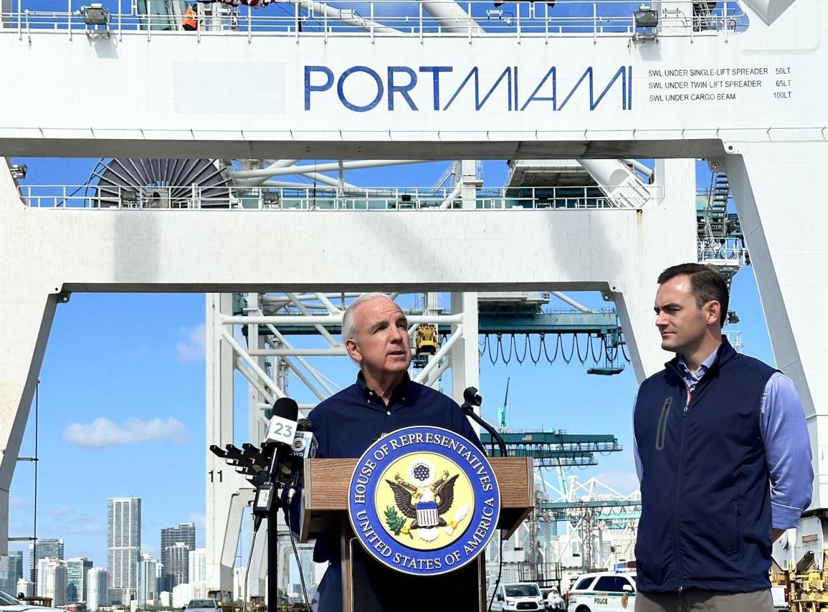 Gallagher and Rep. Gimenez at Port of Miami 