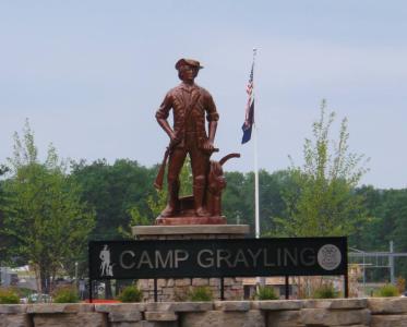 A statue at Camp Grayling.